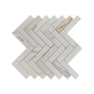 Мраморная мозаичная плитка Calacatta Gold