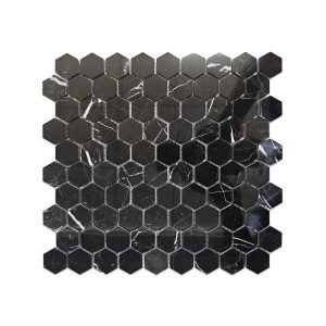 Полированная шестигранная мраморная мозаика Absolute Black