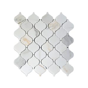 Полированный мраморный мозаичный лист Calacatta Gold