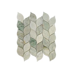Мраморная мозаика в форме листа из камня Green Gem