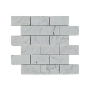 Полированная мраморная мозаика из белого Каррарского мрамора​